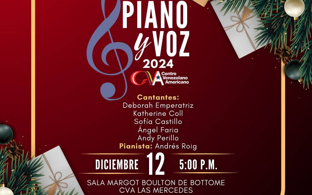 Música navideña protagoniza recital de piano y voz  en el CVA Las Mercedes