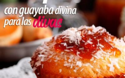 Cupcake con corazón de guayaba