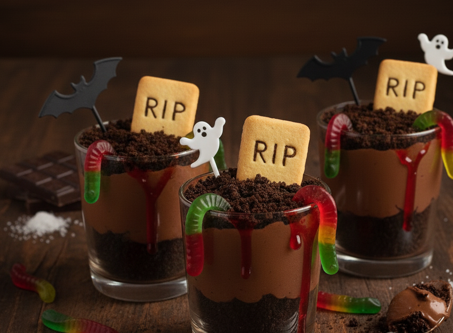 Encanta a tus seres queridos en Halloween con este mousse de chocolate