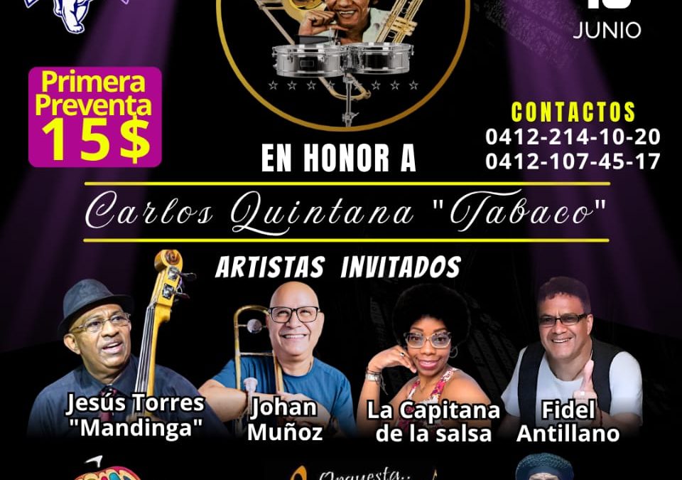 El Patio  Rinde Tributo a la Leyenda de la Salsa Carlos «Tabaco» Quintana  en una Noche de Antología y Solidaridad