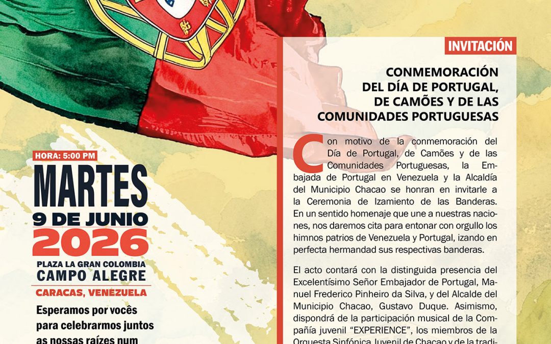 Dos banderas, un mismo cielo: ceremonia de izamiento por el Día de Portugal