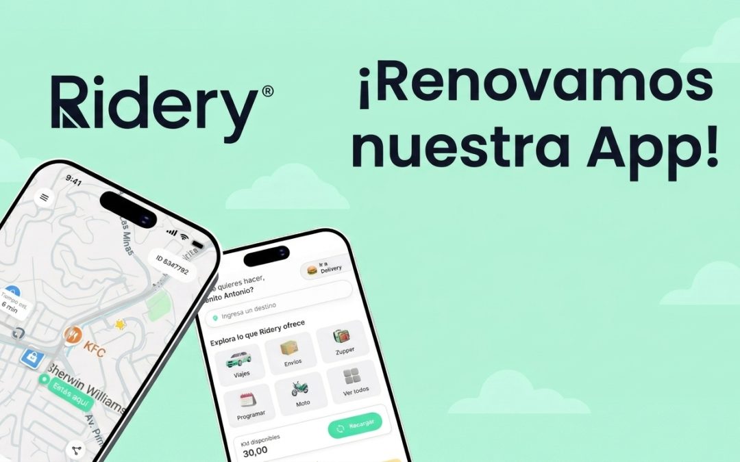 Ridery lanza nueva app más rápida, segura e integral